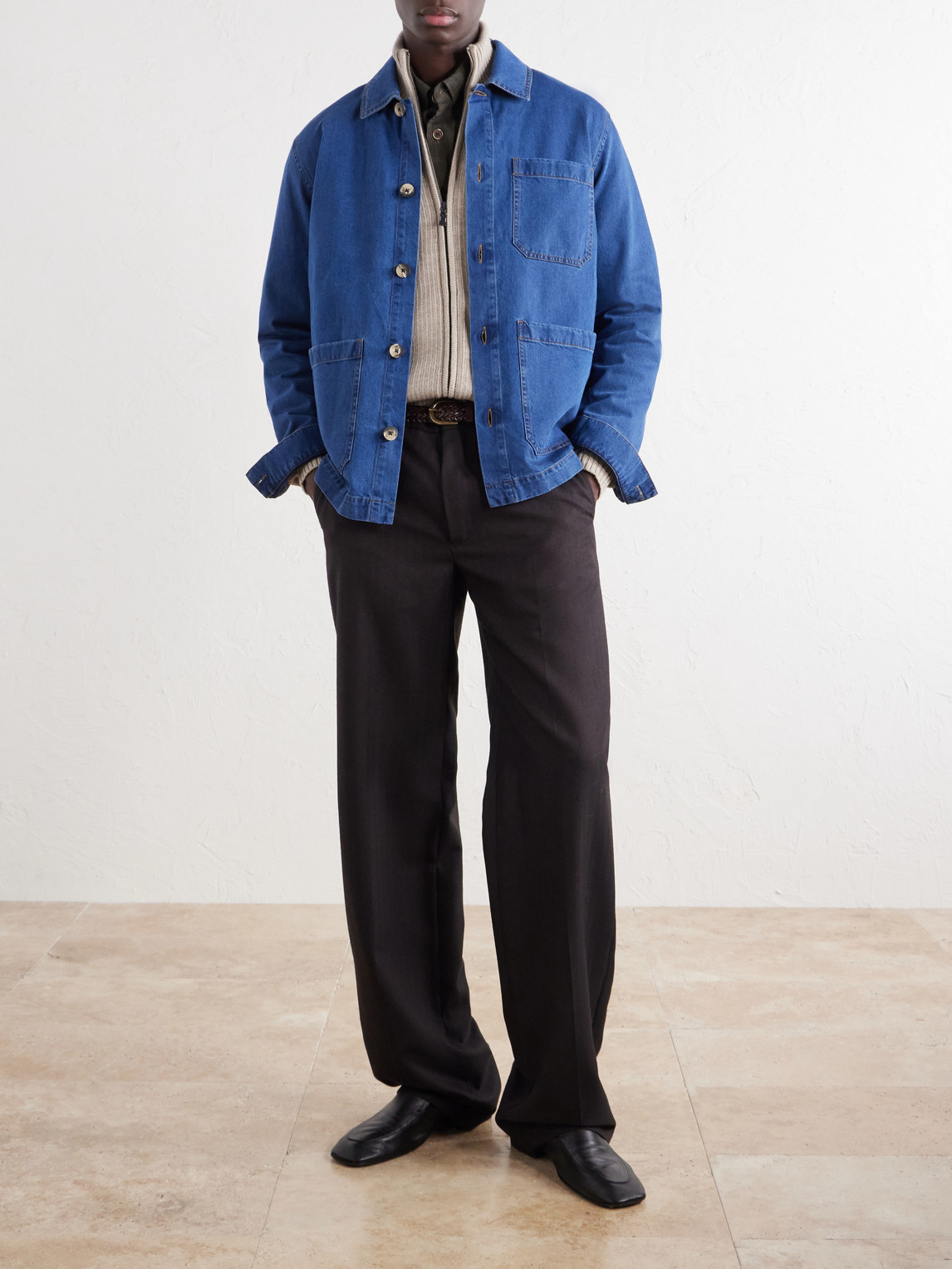 Minas Merino Wool Zip-Through Sweater