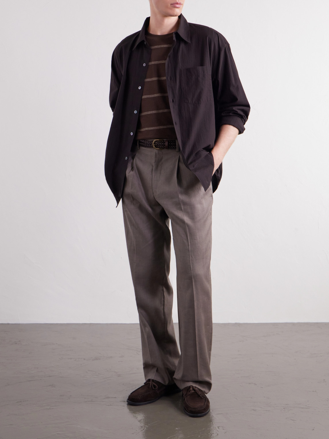 Affonso 2.0 Straight-Leg Linen And Wool-Blend Trousers