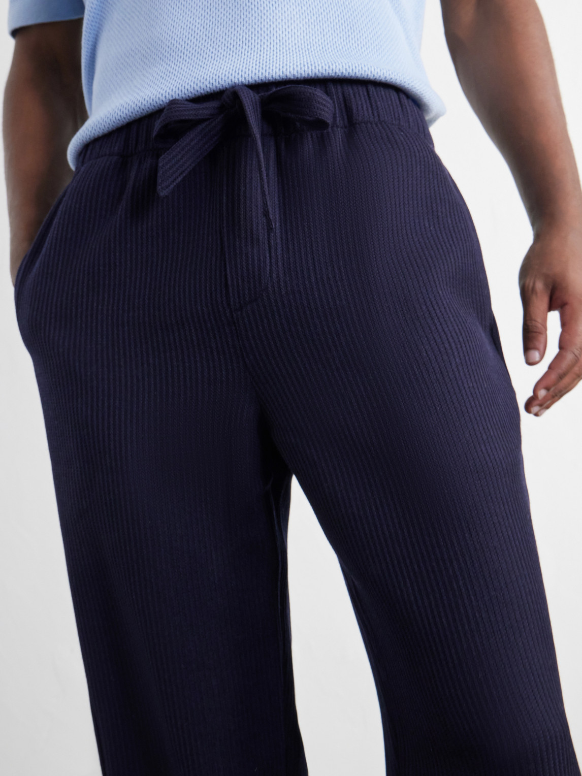 Luan Straight-Leg Wool Drawstring Trousers