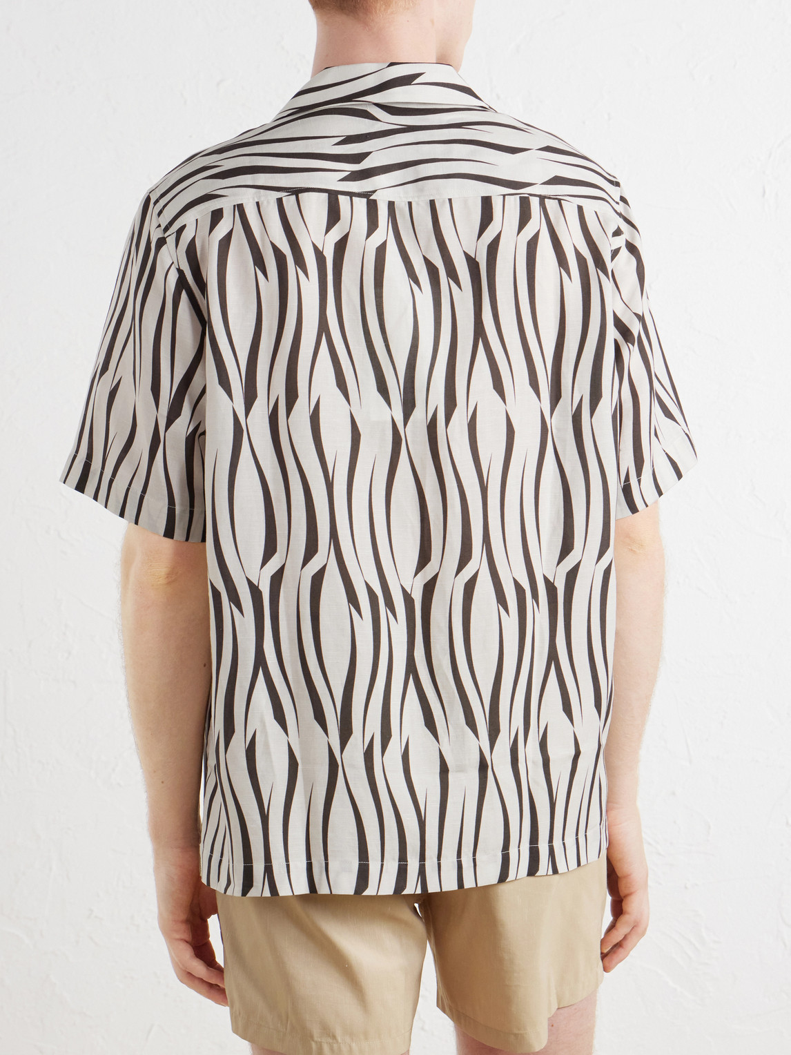 Frescobol Carioca Roberto Camp-Collar Printed Lyocell and Linen-Blend Shirt - Men | Thumbnail 4 Frescobol Carioca Roberto Camp-Collar Printed Lyocell and Linen-Blend Shirt - Men | Thumbnail 4