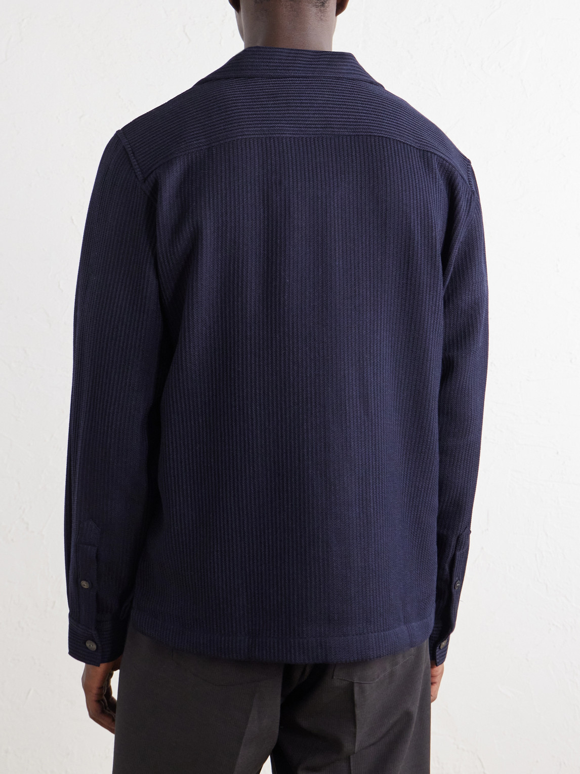 Safra Camp Collar Wool Shirt