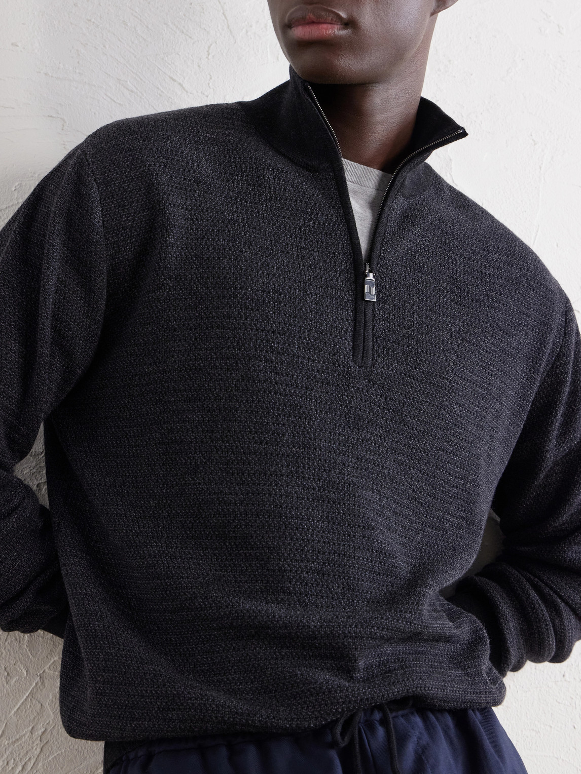 Heitor Merino Wool Half-Zip Sweater