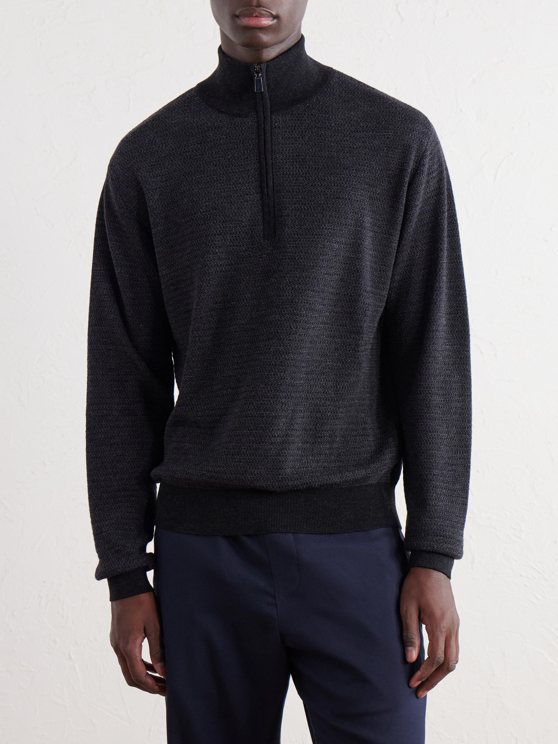 Heitor Merino Wool Half-Zip Sweater