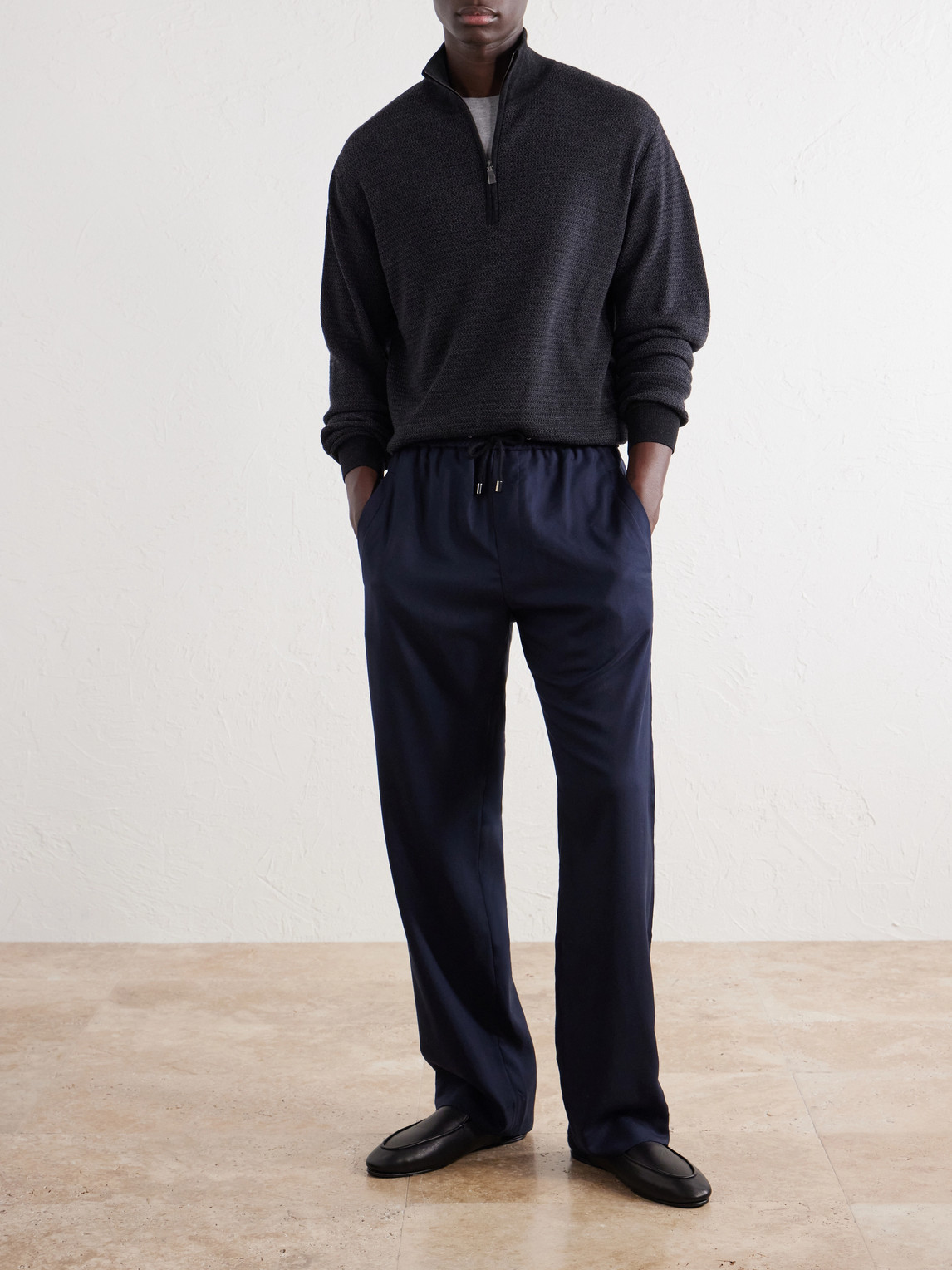 Heitor Merino Wool Half-Zip Sweater