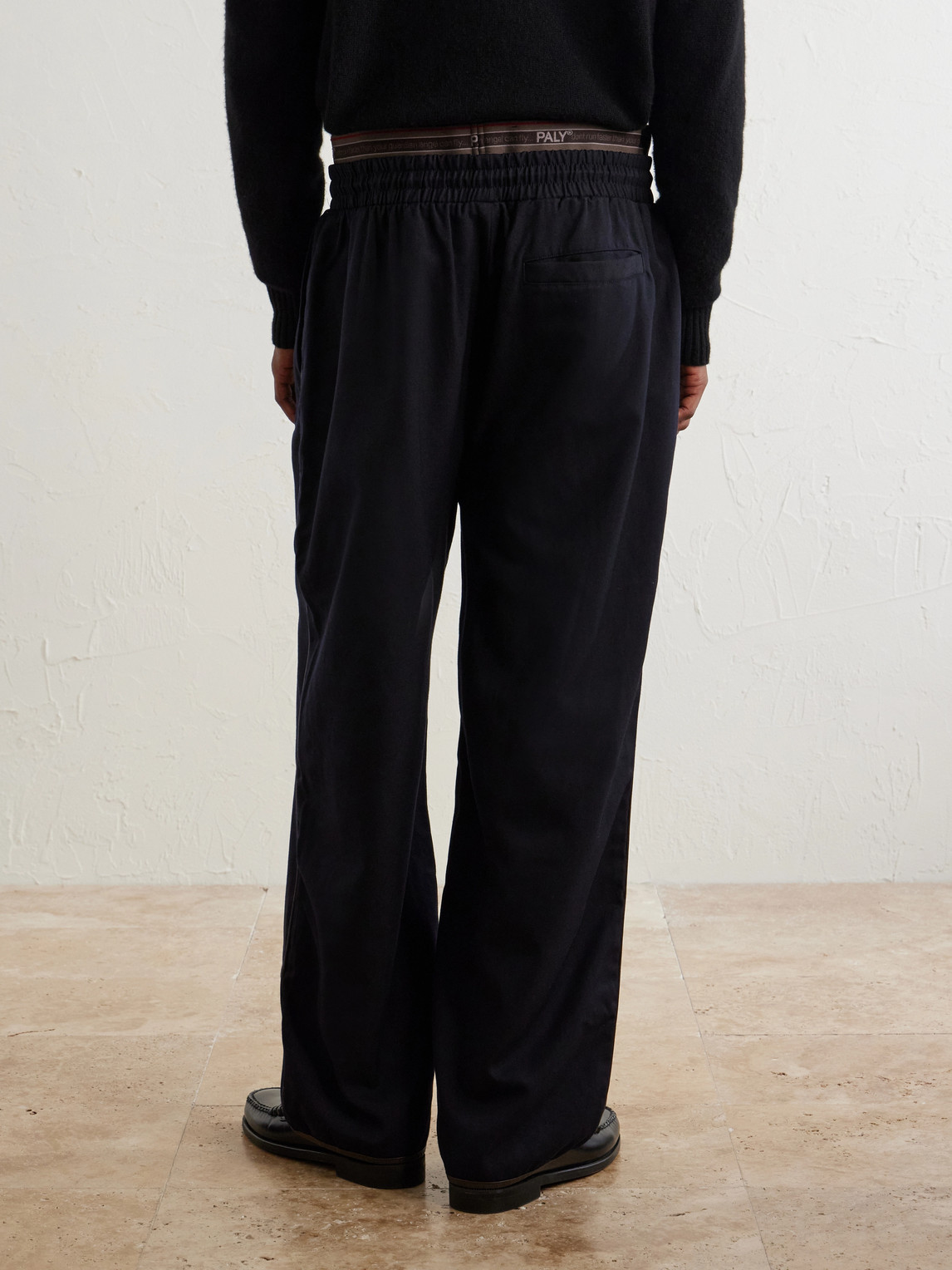 Wide-Leg Wool-Blend Sweatpants