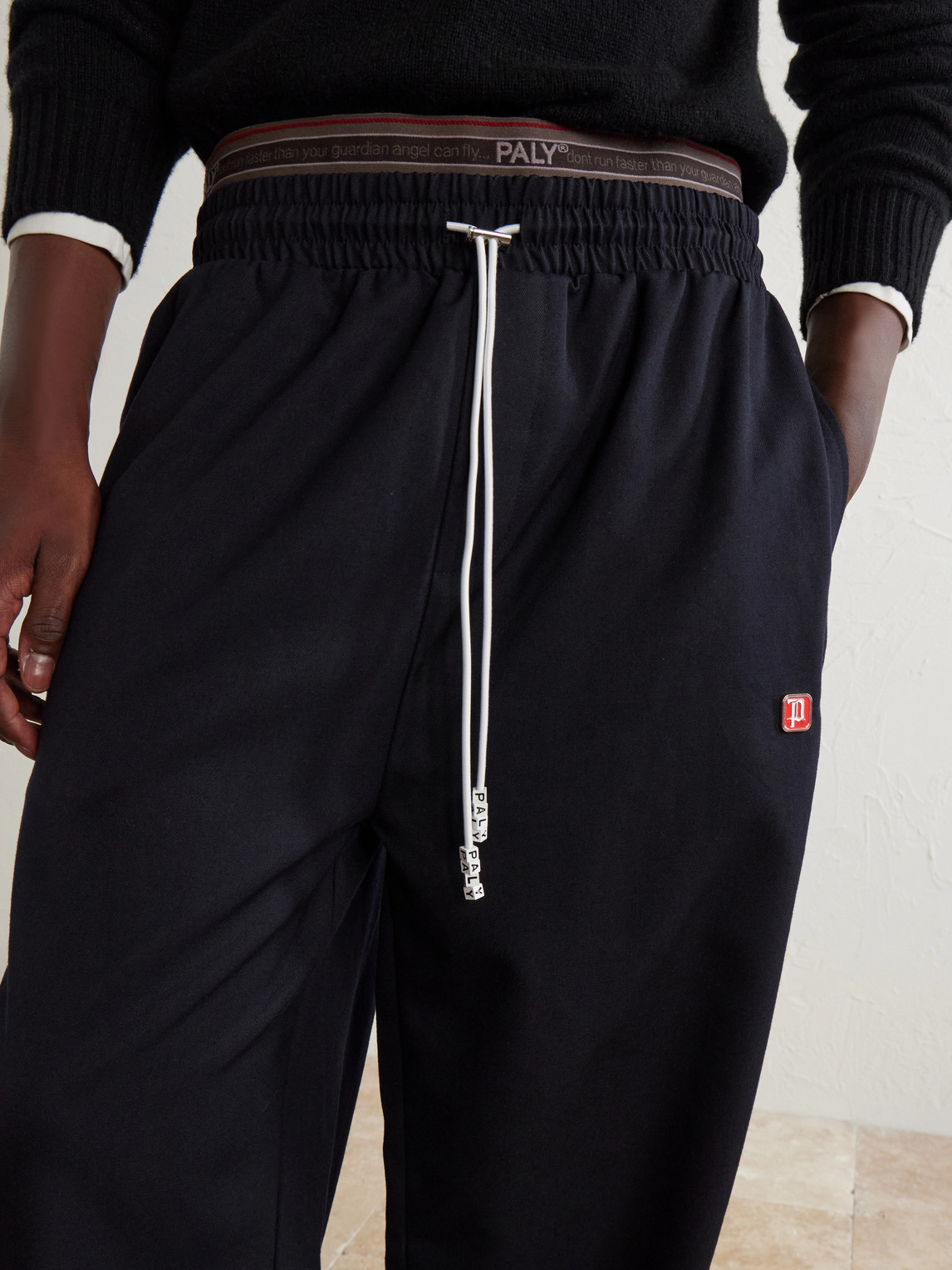 Wide-Leg Wool-Blend Sweatpants