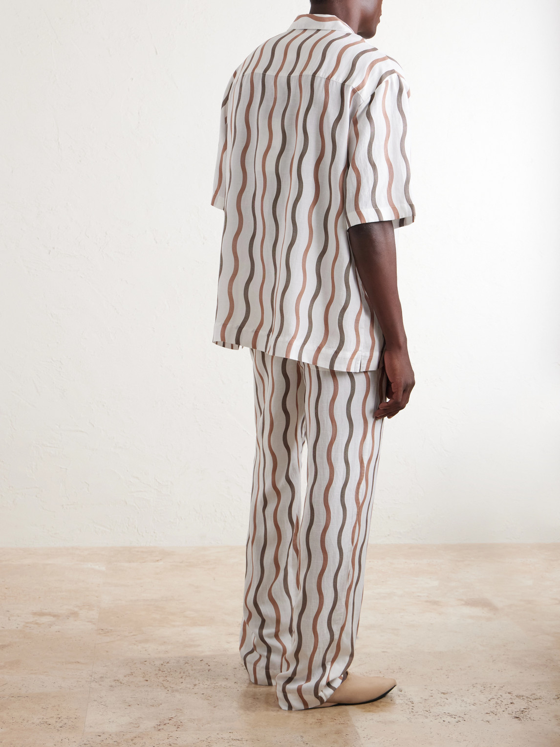 La Marzocco Striped Tencel® And Linen-Blend Pyjama Shirt