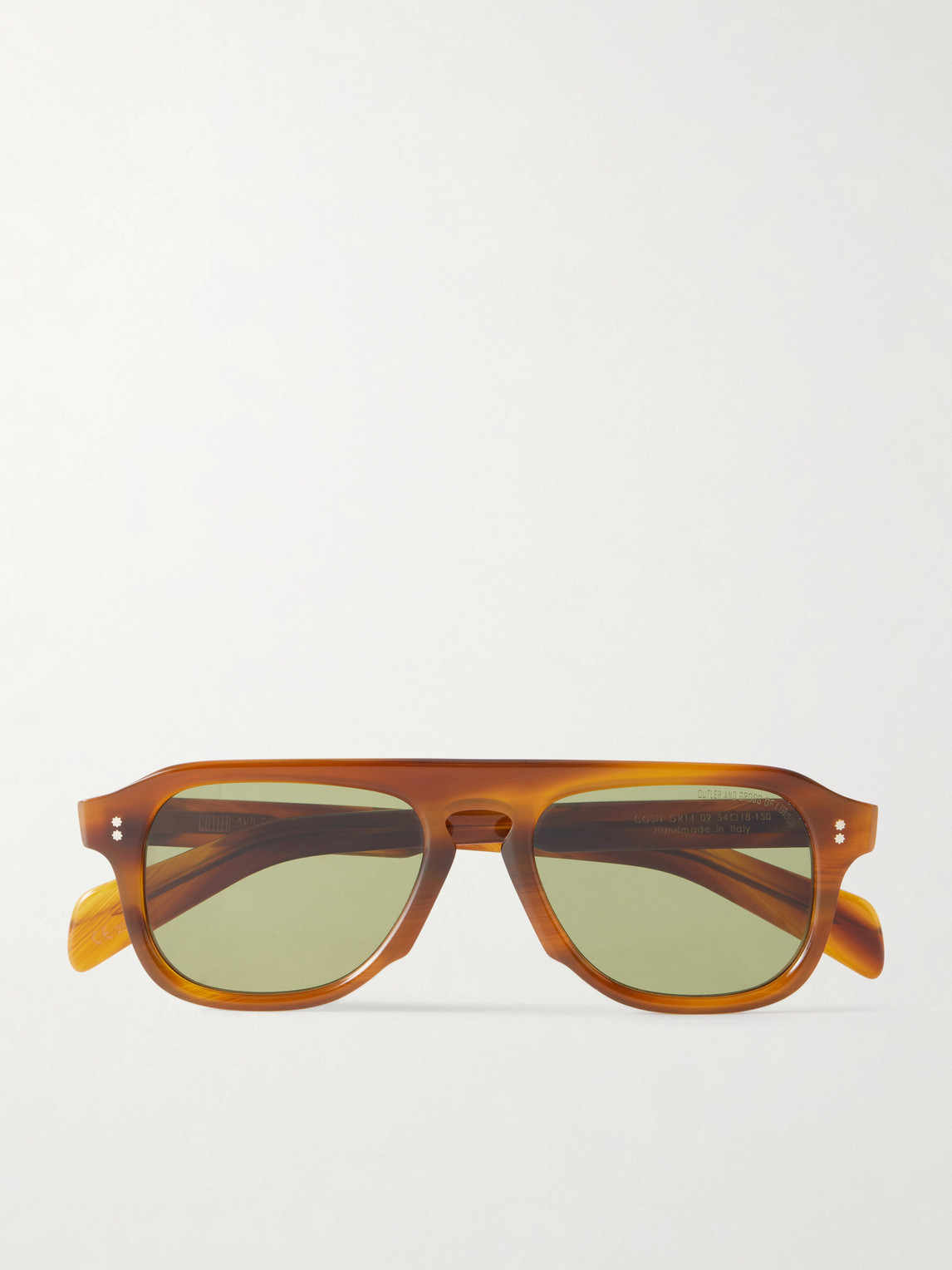 Cutler And Gross Gr14 Aviator-style Acetate Sunglasses In Brown
