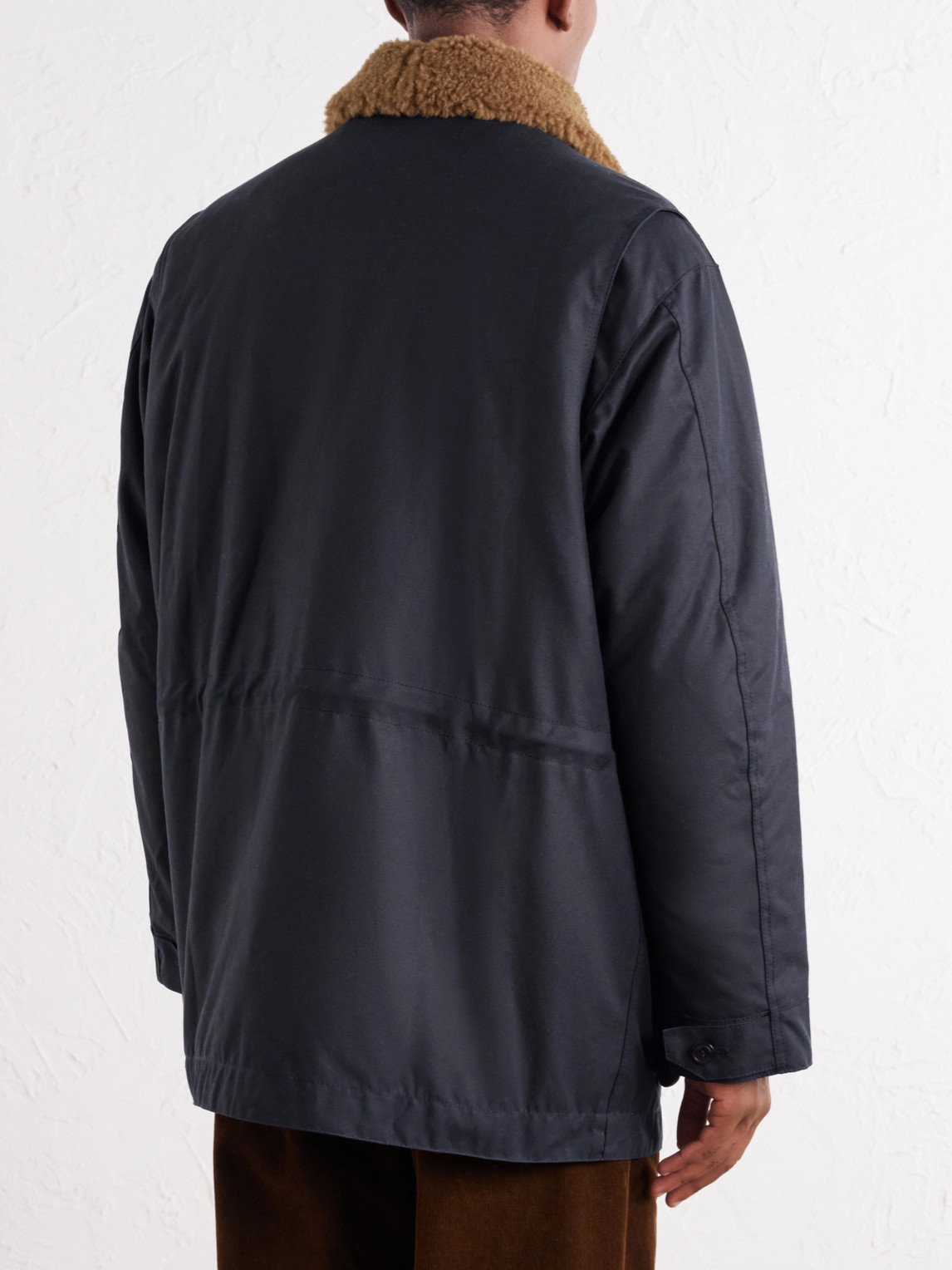 Winter Endurance Plush-Trimmed Waxed-Cotton Jacket