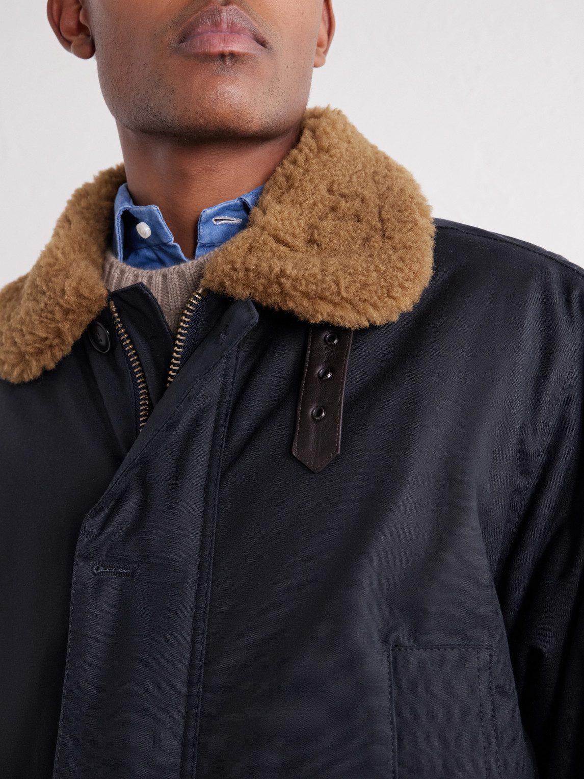 Winter Endurance Plush-Trimmed Waxed-Cotton Jacket