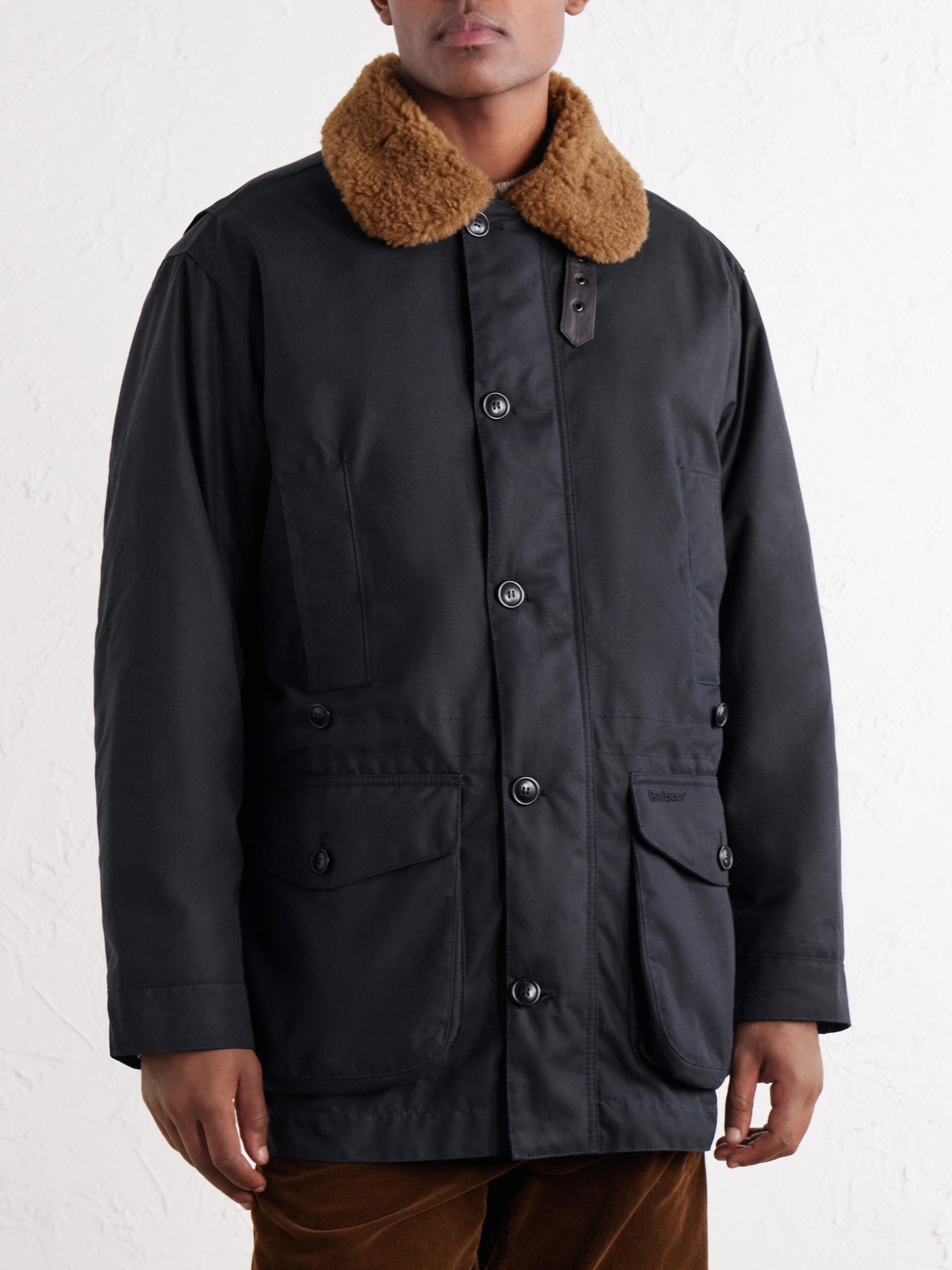 Winter Endurance Plush-Trimmed Waxed-Cotton Jacket