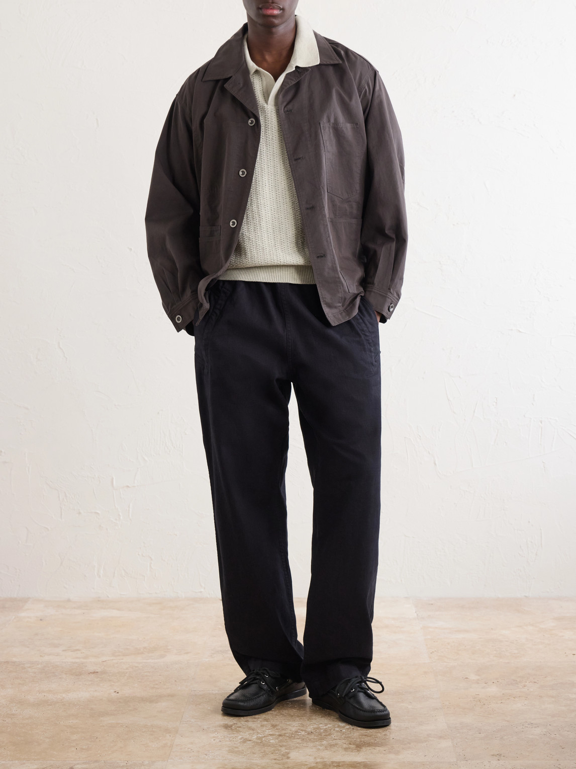 Vintage Cotton-Mesh Polo Shirt