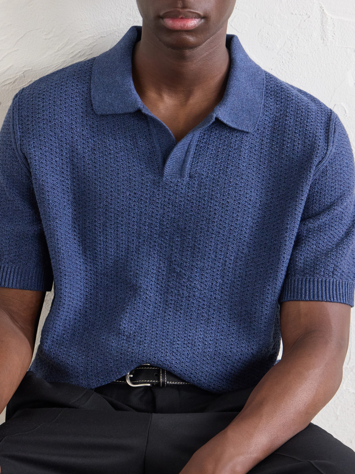 Vintage Cotton-Mesh Polo Shirt