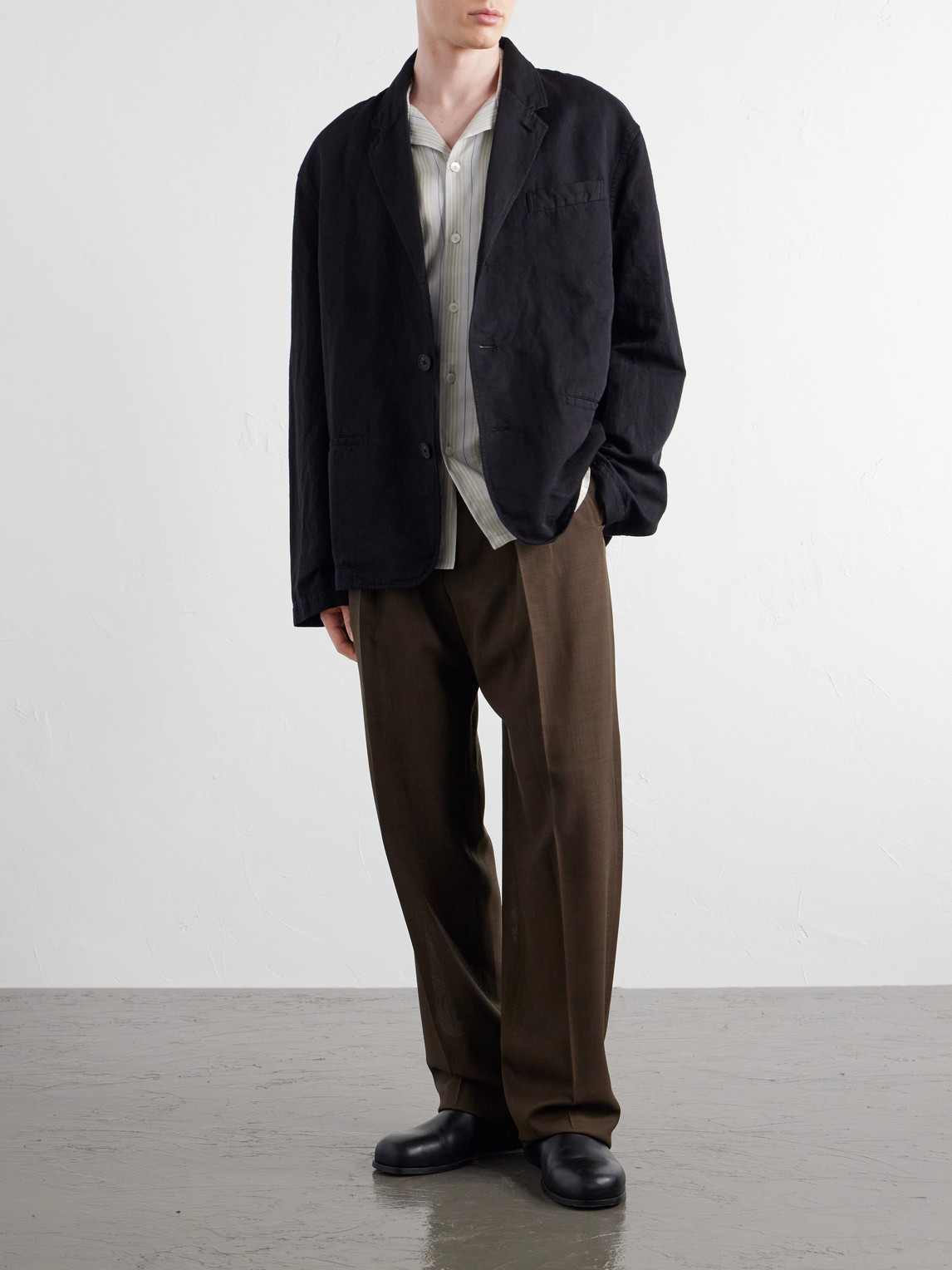 Cotton And Linen-Blend Twill Blazer