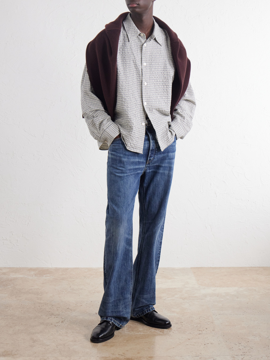 Checked Cotton-Blend Shirt