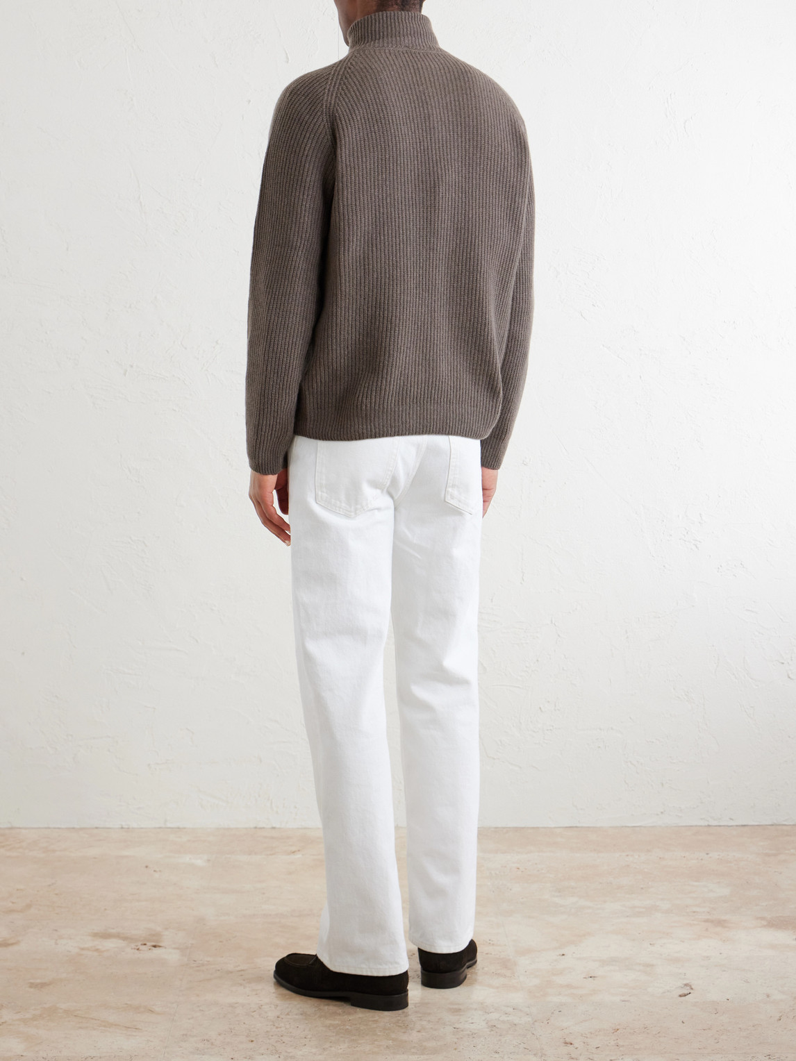 Ryker Ribbed Recycled-Cashmere And Wool-Blend Half-Zip Sweater