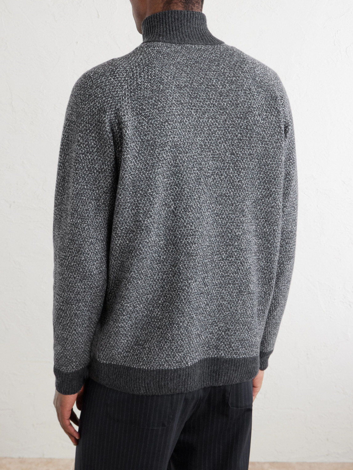 Recycled-Cashmere And Wool-Blend Half-Zip Sweater