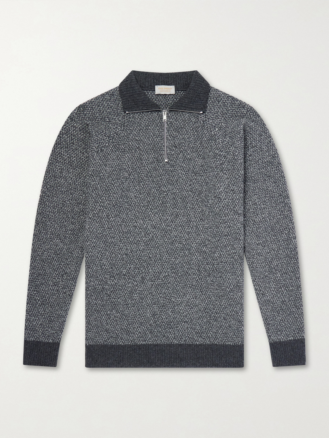 John Smedley Recycled-Cashmere and Wool-Blend Half-Zip Sweater - Men