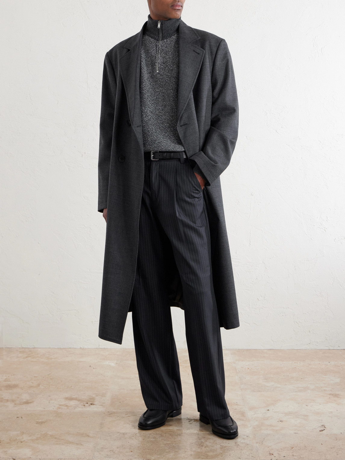 Recycled-Cashmere And Wool-Blend Half-Zip Sweater