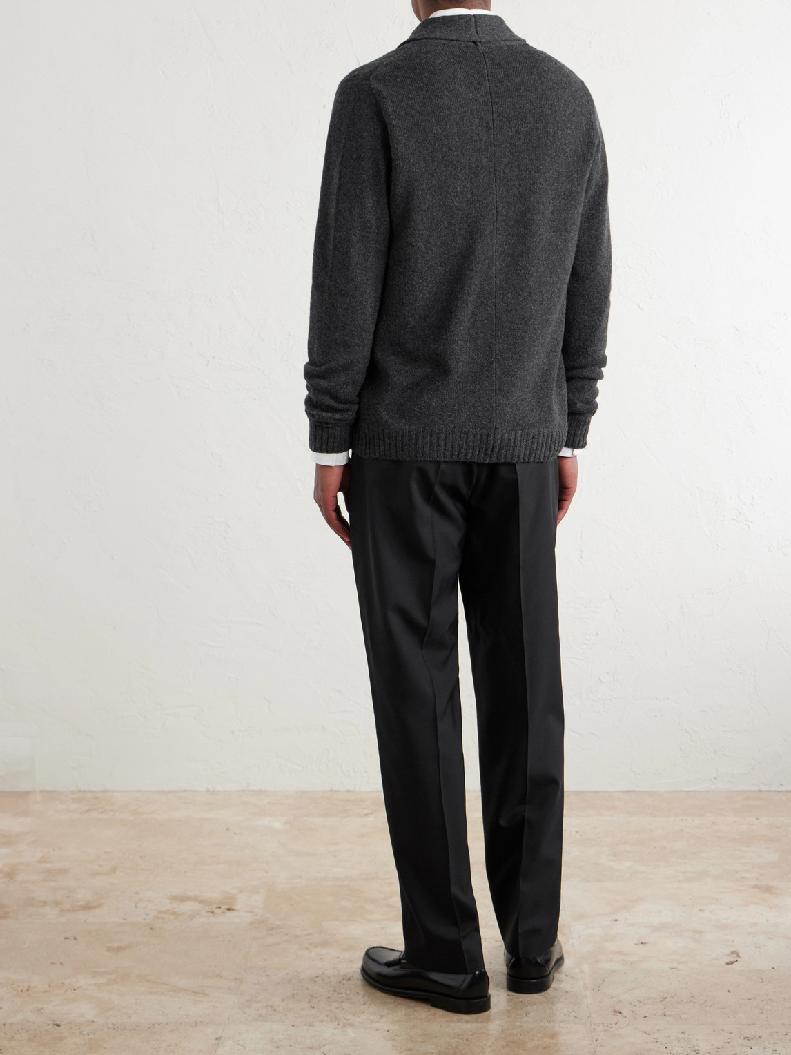  John Smedley - Rockford Shawl-collar Recycled-cashmere And Merino Wool-blend Cardigan - Men - Gray - S 