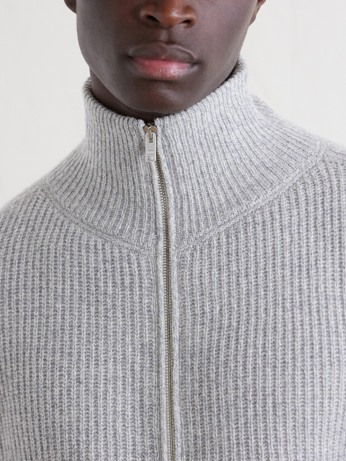 Mallam Ribbed Recycled-Cashmere And Wool-Blend Zip-Up Cardigan