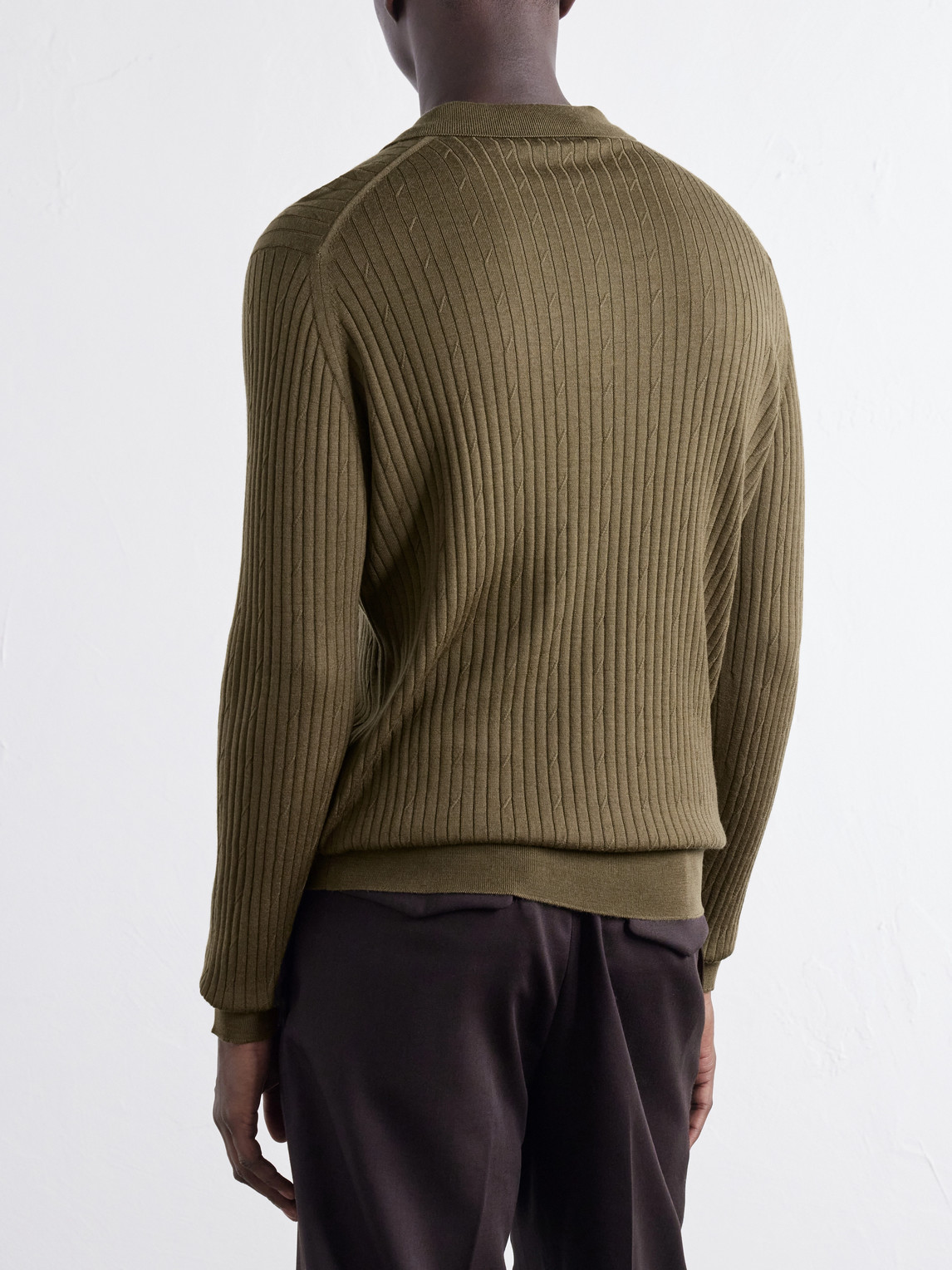 Hodson Ribbed Merino Polo Shirt