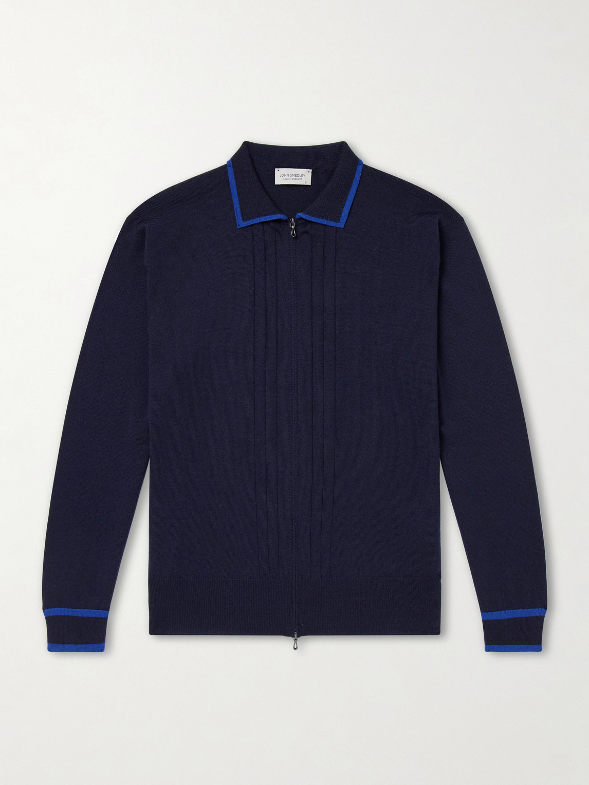 Albie Merino Wool Zip-Up Cardigan