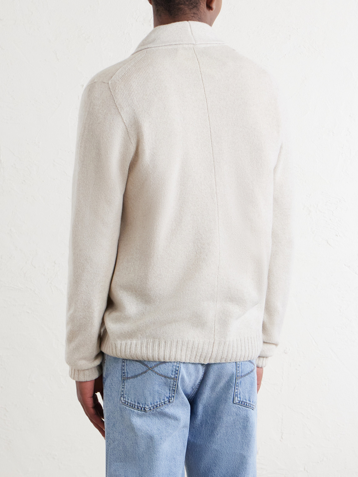  John Smedley - Rockford Shawl-collar Recycled-cashmere And Merino Wool-blend Cardigan - Men - Neutrals - S 