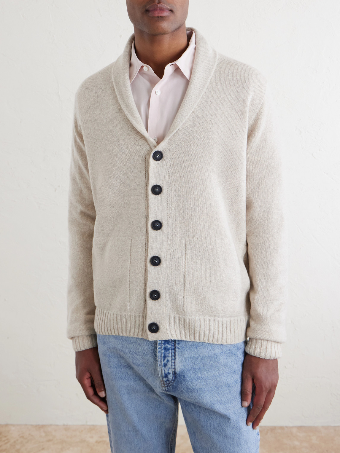  John Smedley - Rockford Shawl-collar Recycled-cashmere And Merino Wool-blend Cardigan - Men - Neutrals - S 