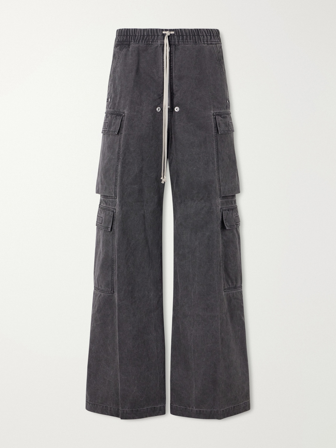 Drkshdw By Rick Owens - Jumbo Belas Wide-Leg Cotton-Canvas Cargo Trousers
