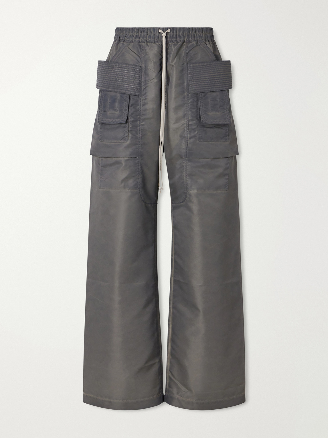 Drkshdw By Rick Owens - Creatch Wide-Leg Shell Drawstring Cargo Trousers