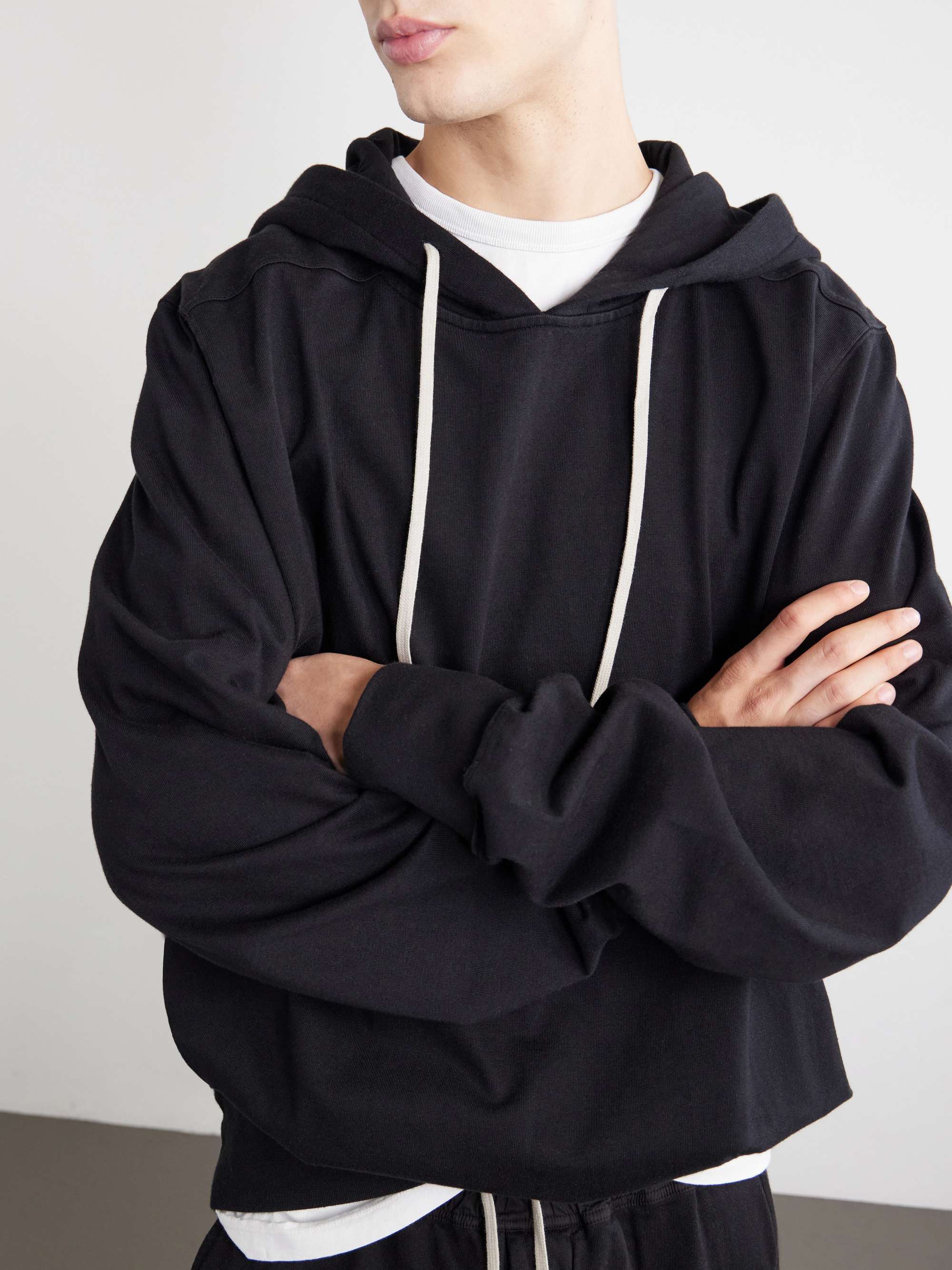 DRKSHDW BY RICK OWENS Oversized Cotton-Jersey Hoodie for Men | MR