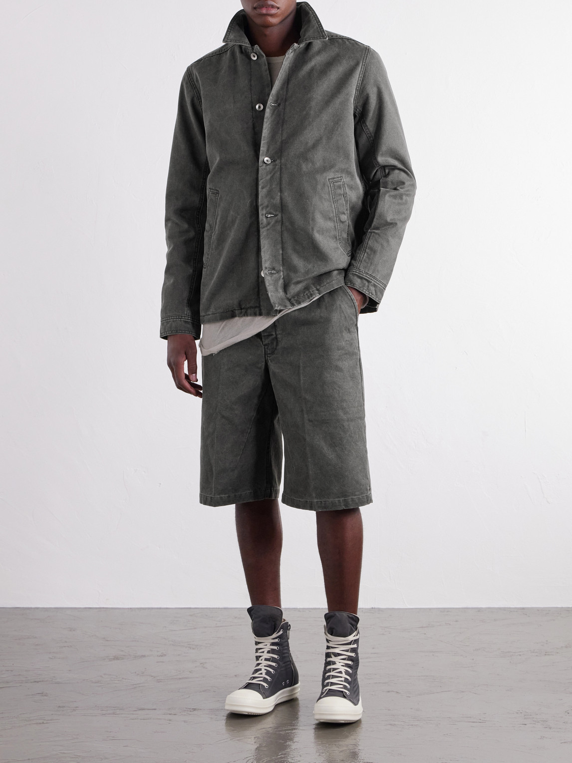 Drkshdw By Rick Owens - Brad Cotton-Canvas Overshirt
