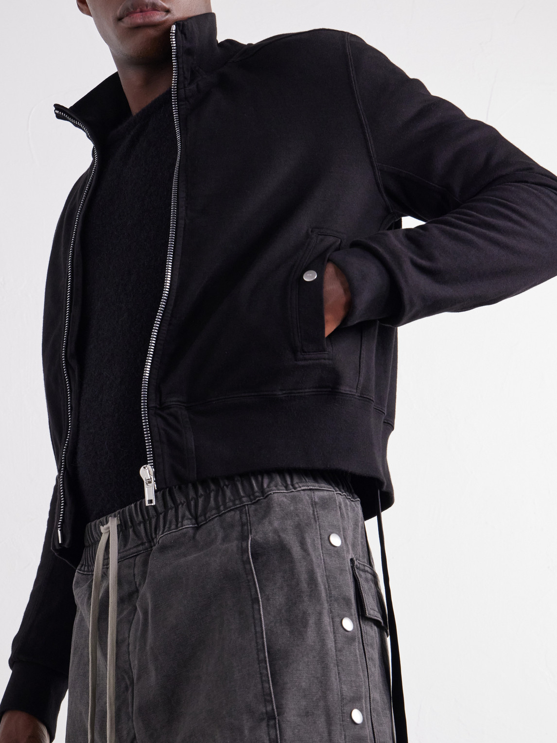 Drkshdw By Rick Owens - Rev Cotton-Jersey Zip-Up Sweatshirt