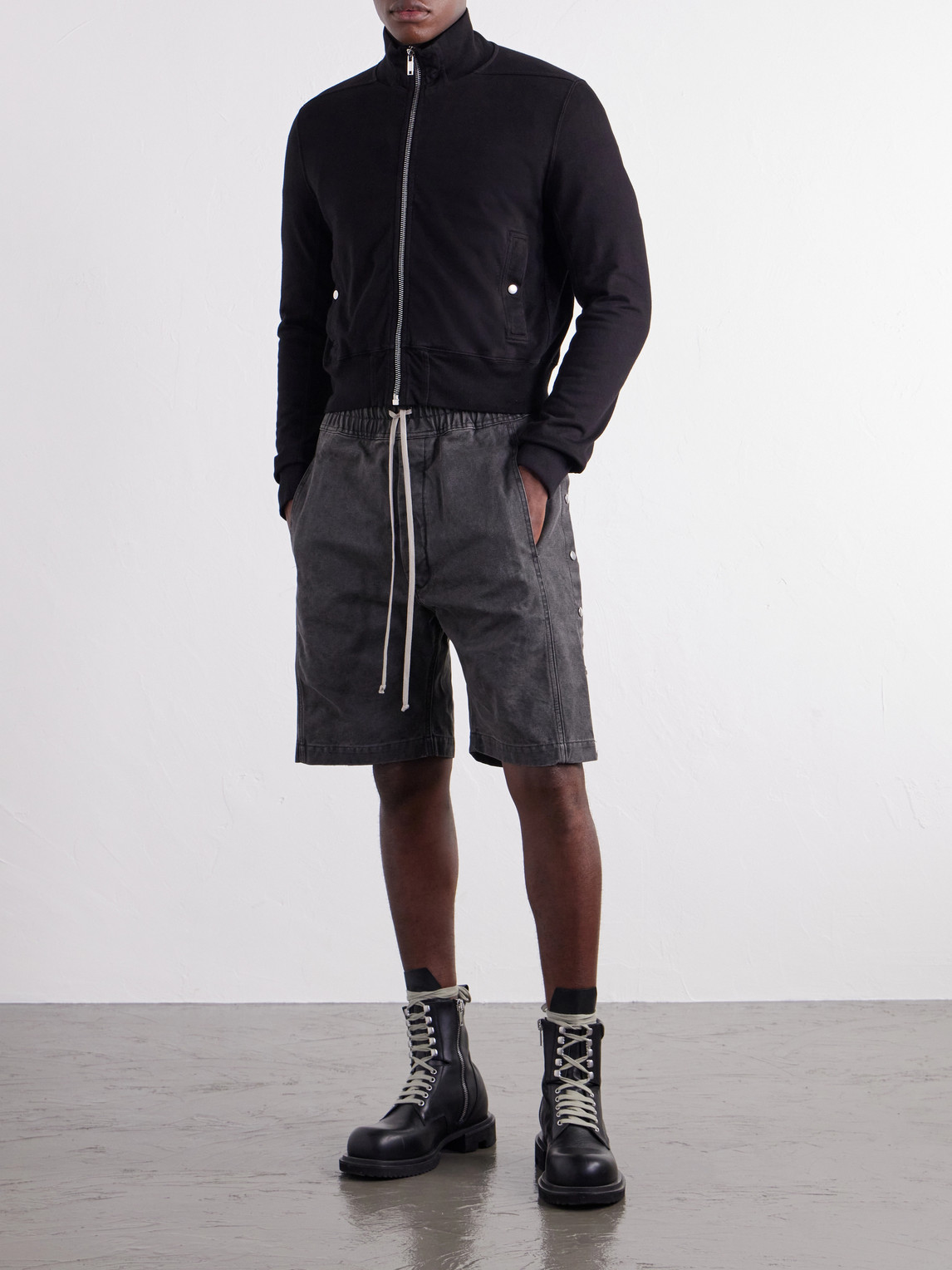 Drkshdw By Rick Owens - Rev Cotton-Jersey Zip-Up Sweatshirt