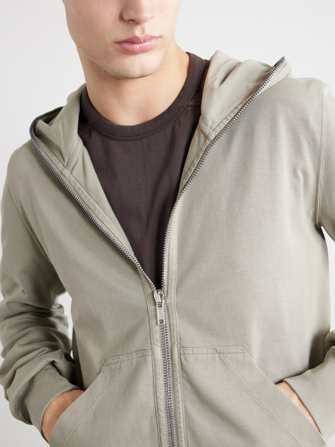 Drkshdw By Rick Owens - Gimp Cotton-Jersey Zip-Up Hoodie