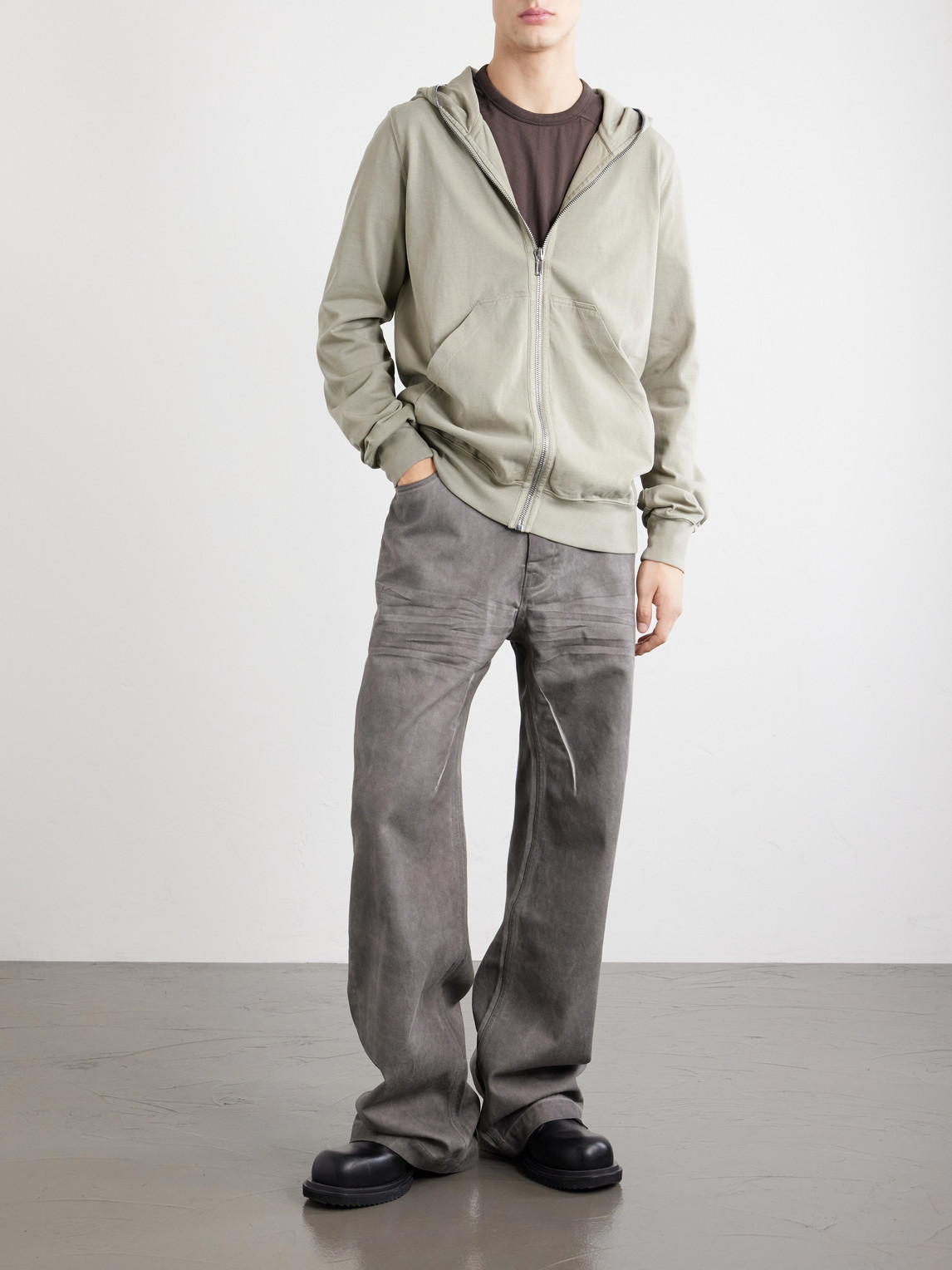Drkshdw By Rick Owens - Gimp Cotton-Jersey Zip-Up Hoodie