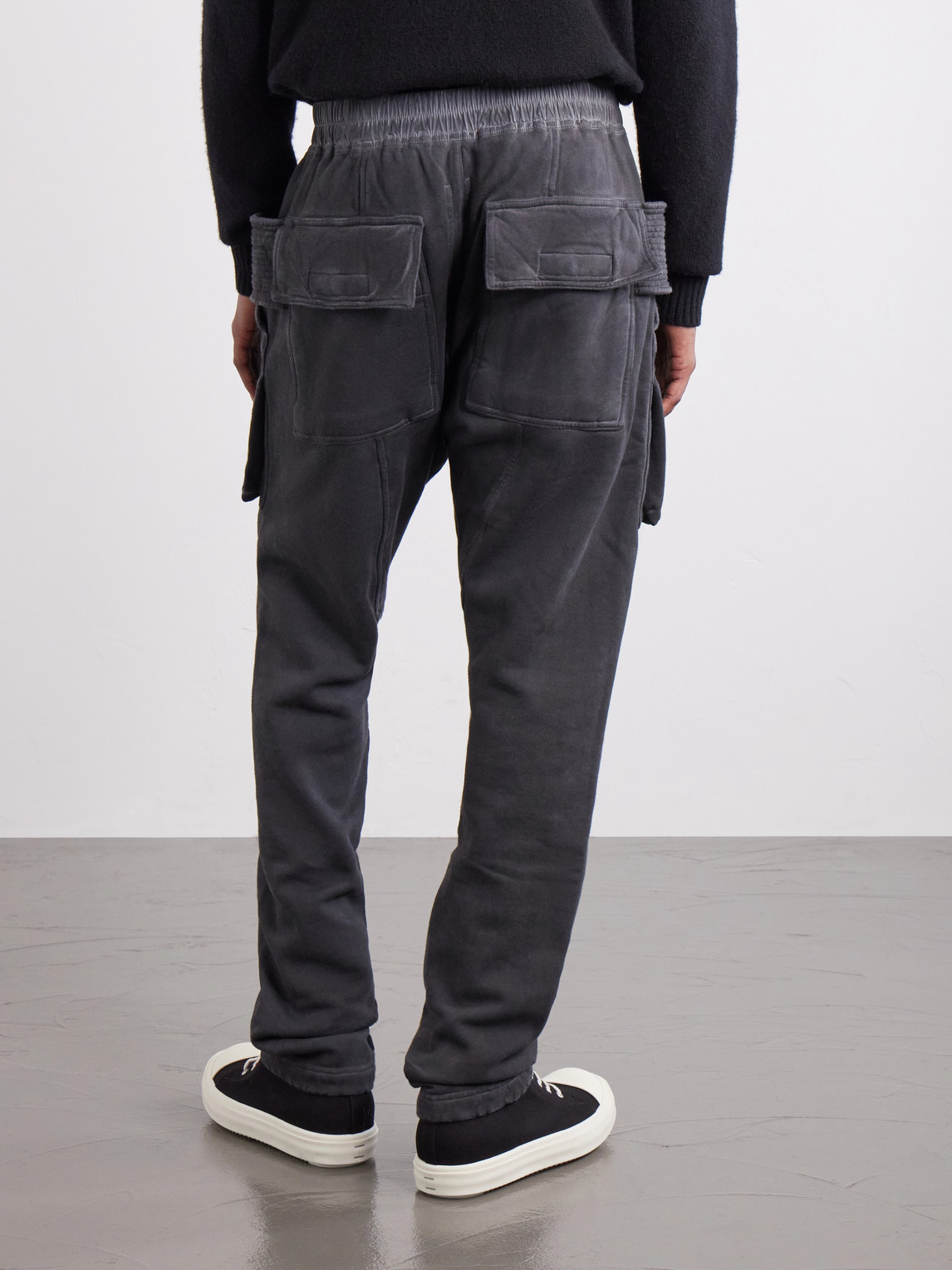 Drkshdw By Rick Owens - Creatch Straight-Leg Cotton-Blend Jersey Cargo Sweatpants