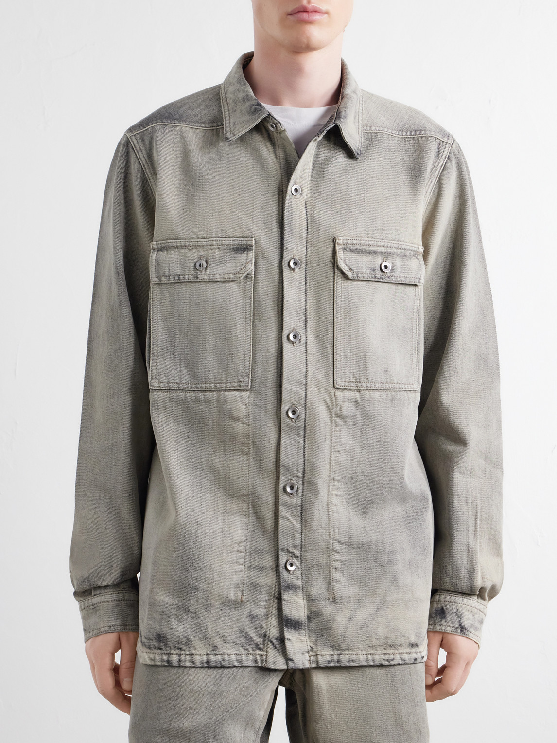 Drkshdw By Rick Owens - Washed-Denim Overshirt