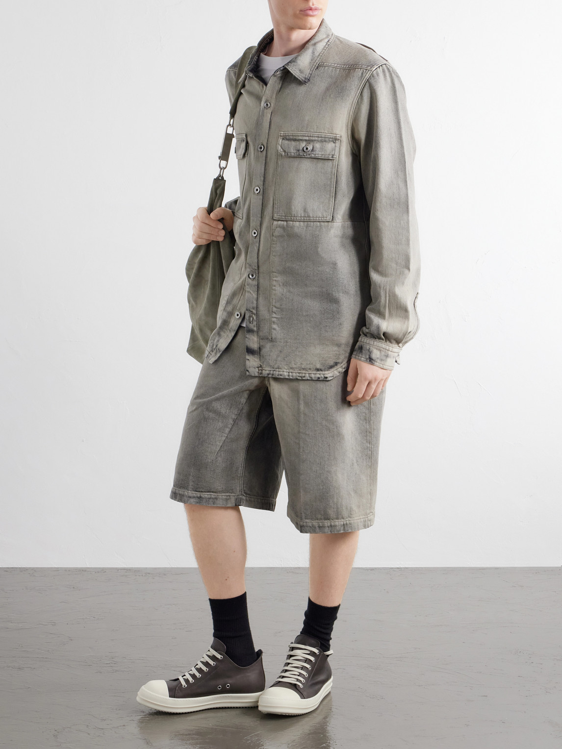 Drkshdw By Rick Owens - Washed-Denim Overshirt