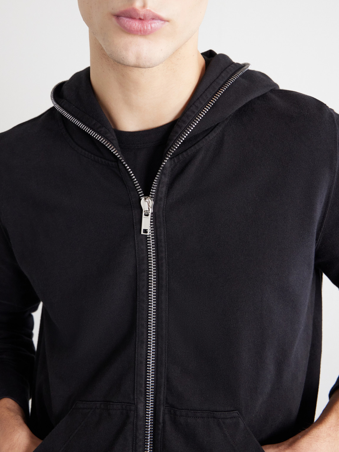 Drkshdw By Rick Owens - Gimp Cotton-Jersey Zip-Up Hoodie