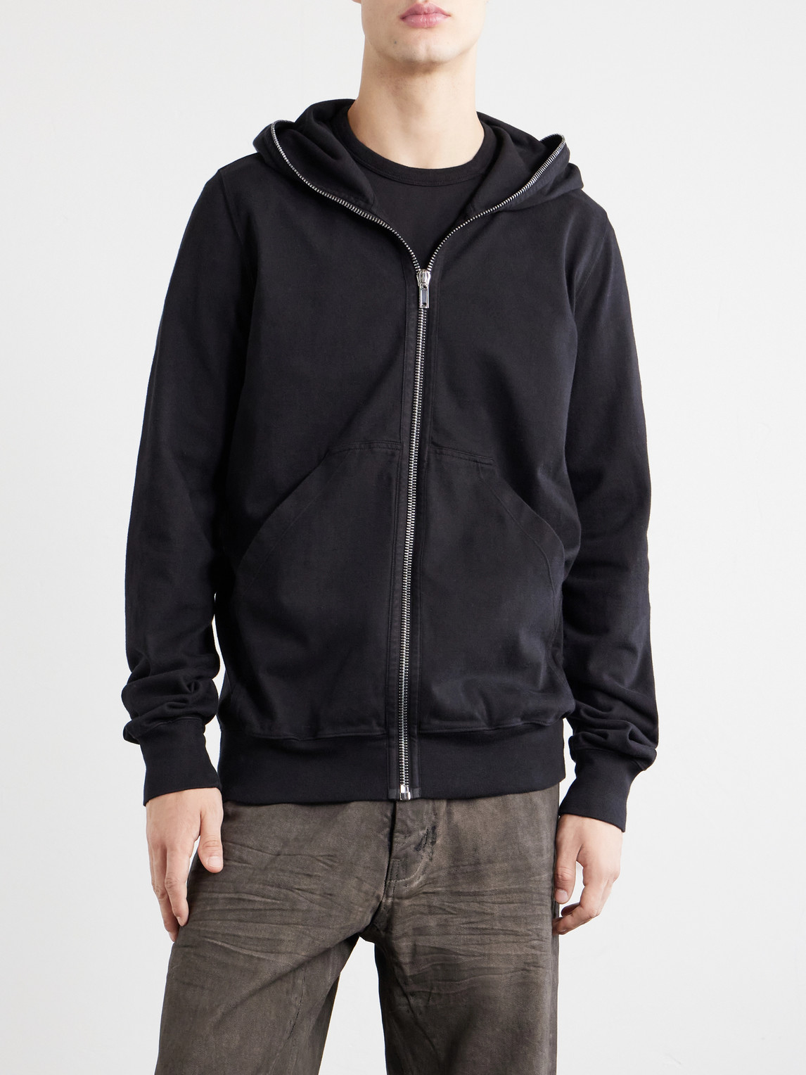 Drkshdw By Rick Owens - Gimp Cotton-Jersey Zip-Up Hoodie