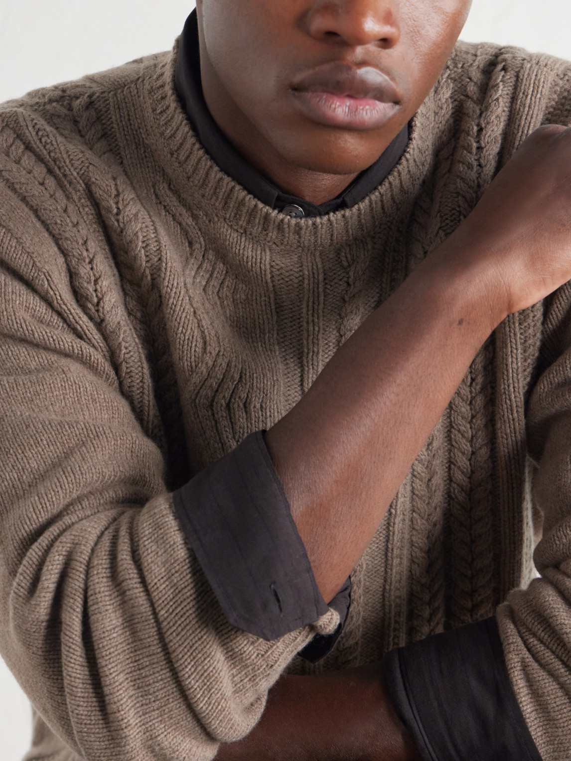Inis Meáin - Ridges Aran Textured-Wool Sweater