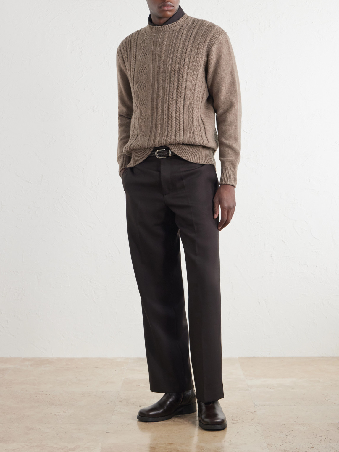 Inis Meáin - Ridges Aran Textured-Wool Sweater