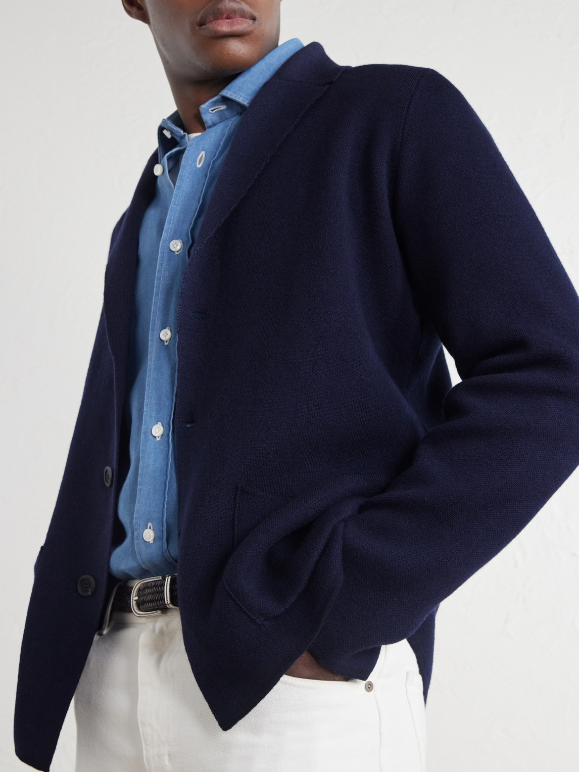 Inis Meáin - Pub Merino Wool, Cotton And Cashmere-Blend Cardigan