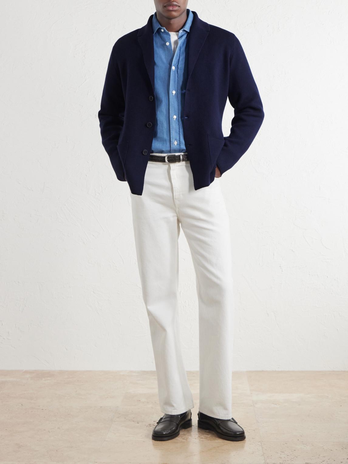 Inis Meáin - Pub Merino Wool, Cotton And Cashmere-Blend Cardigan
