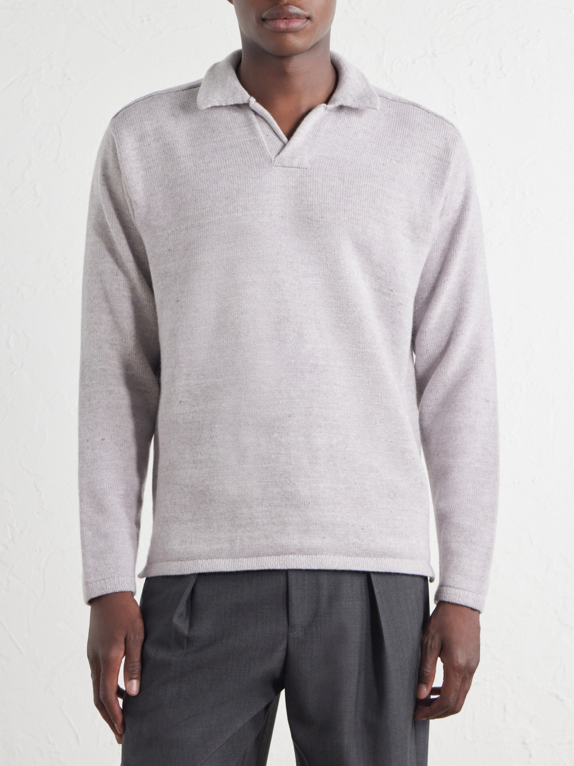Inis Meáin - Wool And Linen-Blend Polo Shirt
