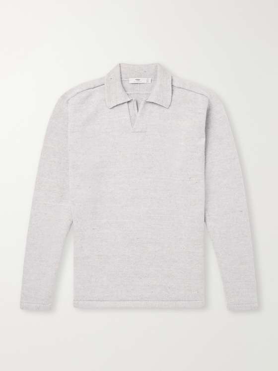 Inismein Wool and Linen-Blend Polo Shirt