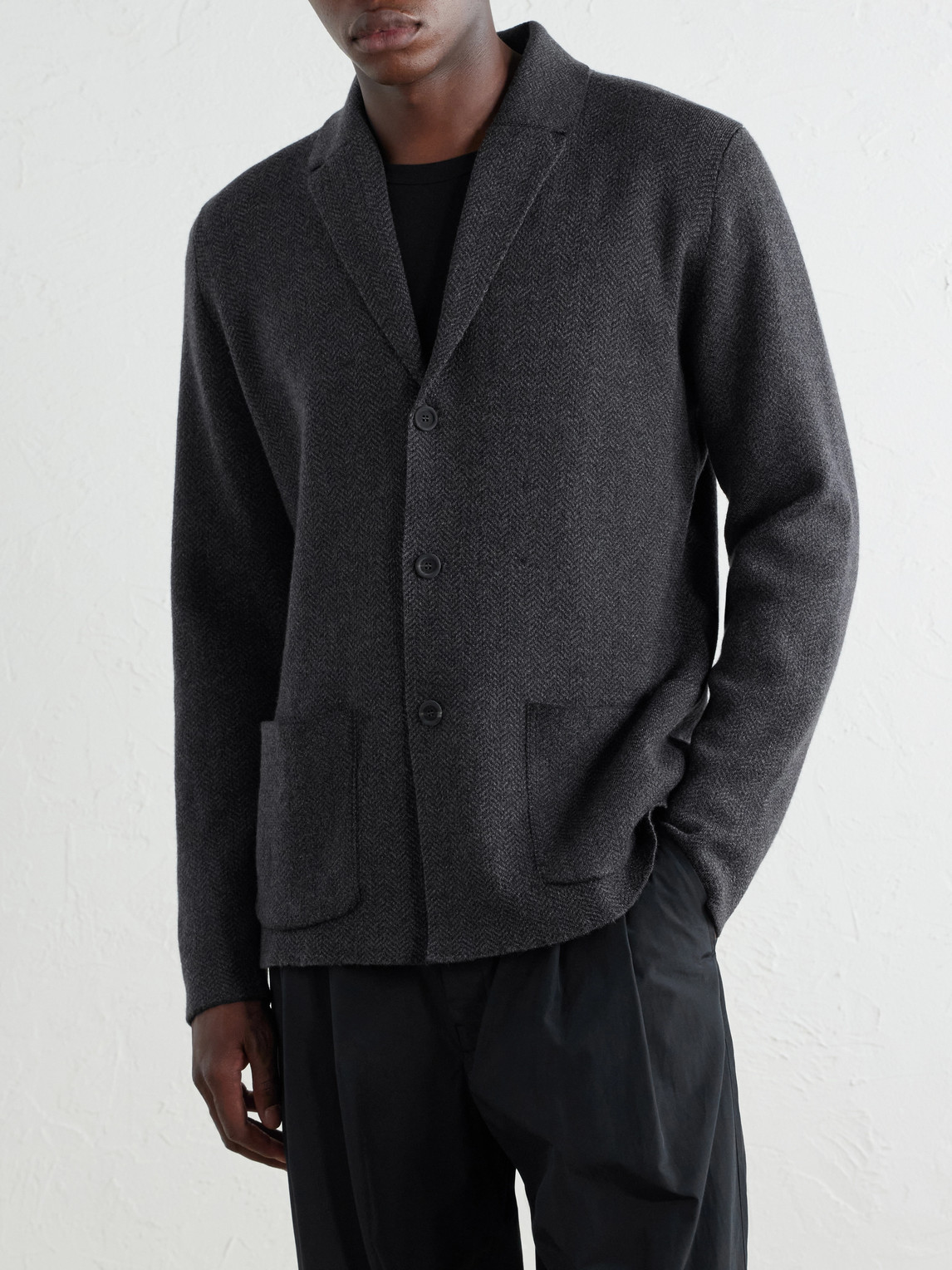 Inis Meáin - Herringbone Merino Cardigan