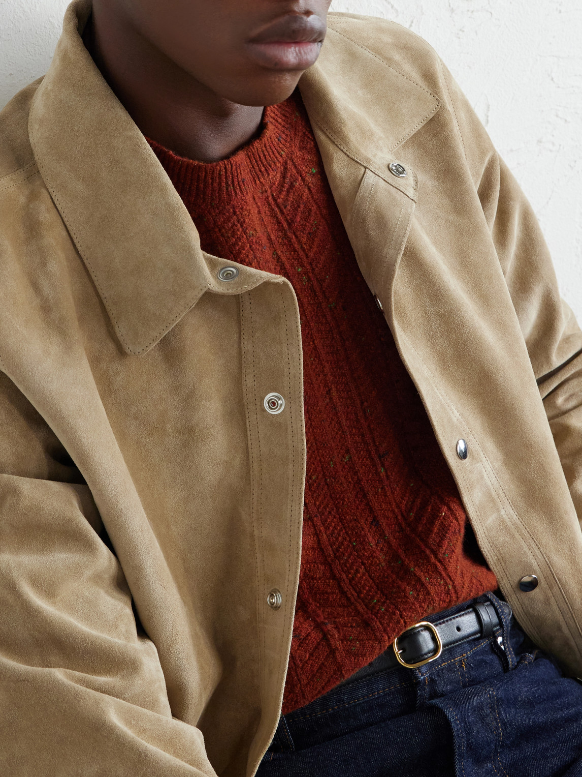 Inis Meáin - Herringbone Merino Wool And Cashmere-Blend Sweater
